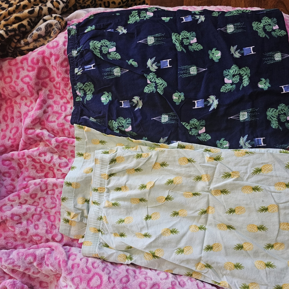 Bundle 2 Pairs Of Tropical Print Pajama Set